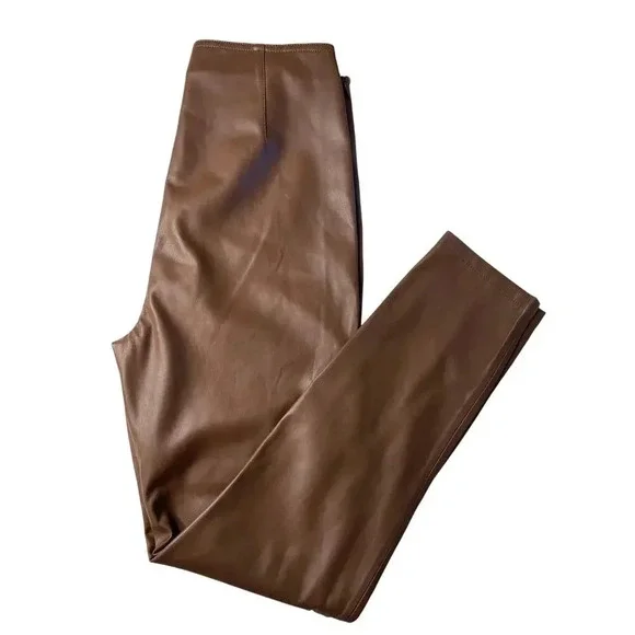 We The Free Spitfire Skinny Faux Leather HighWaist Pants size 29 Brown - Picture 4 of 9
